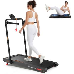 Freepi Walking Vibration Pad,3 in 1 Under Desk Treadmill with Handle Bar,Vibration Portable Treadmill for Home