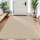 Washable Area Rug, Non Slip Entryway Rug, 4x6 Ft, Sand/Beige