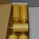 Homemory Realistic Flickering Flameless Candles, Battery Operated Candles with Remote Control and Timer, LED Fake Electric Candle for Home, Christmas Decoration, Gold, Set of 5