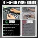 (2026 New Upgrade) 2-Pack Car Anti-Slip Mats,Multifunction Car Anti-Slip Mat with Improved 360Rotating Phone Holder,Anti-Slip Mat for Car Dashboard,Car Dashboard Organizer for Phones,Sunglasses,Keys