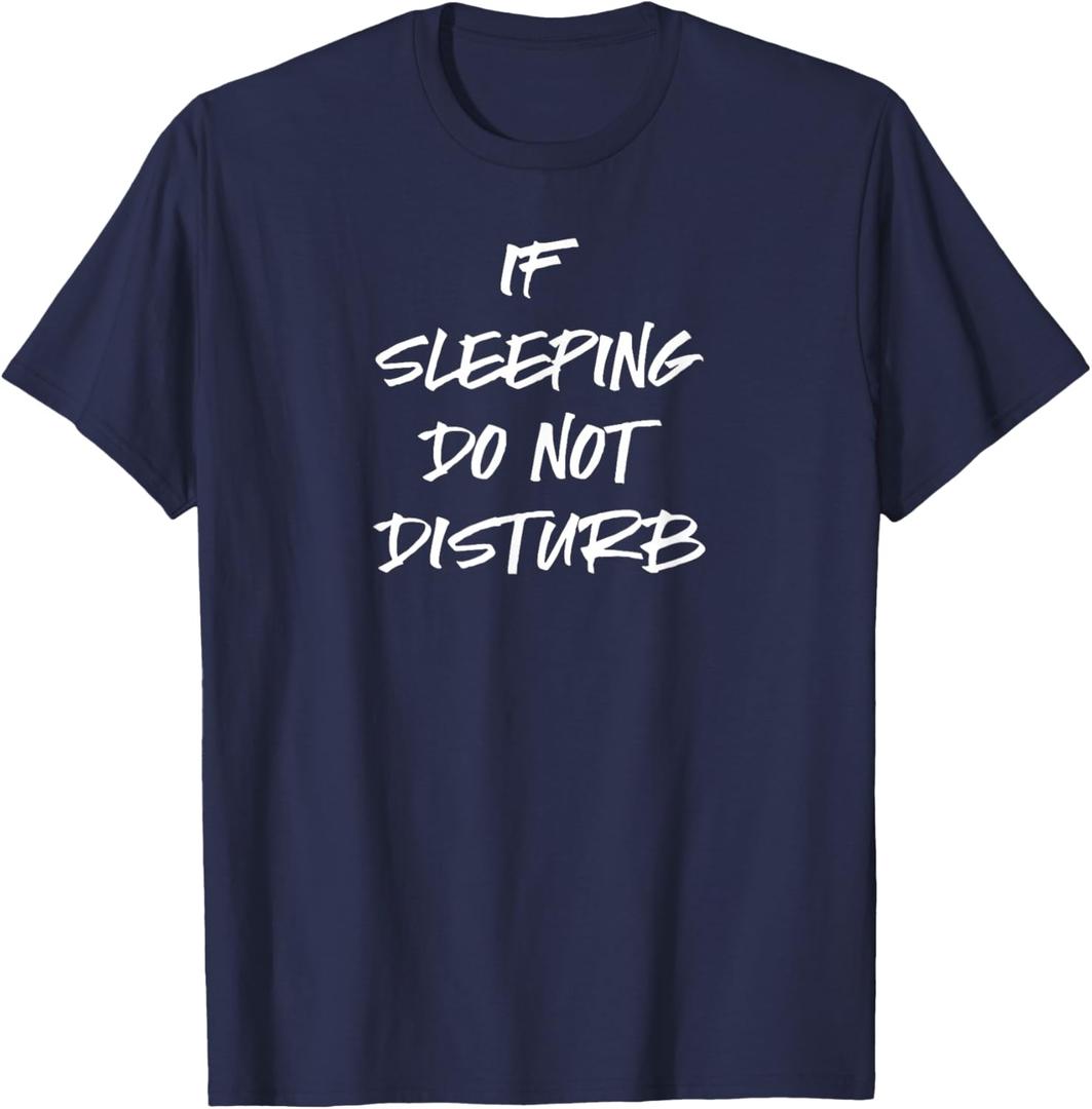 Funny Pajama Shirt Teen Boys Dad Pajamas PJ Do Not Disturb T-Shirt, S