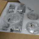 4 Light Bathroom Light Fixtures, Brushed Nickel Modern Bathroom Vanity Light with Clear Glass Shade, Bathroom Lighting Fixtures Over Mirror, Vanity Lights for Bathroom Mirror