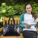 Mikikit Japanese School Bag for Women and Men - Waterproof Pu One-Shoulder Handbag Tote with Large Capacity - Uniform Shoulder Briefcase for Commuting and Laptop Carry