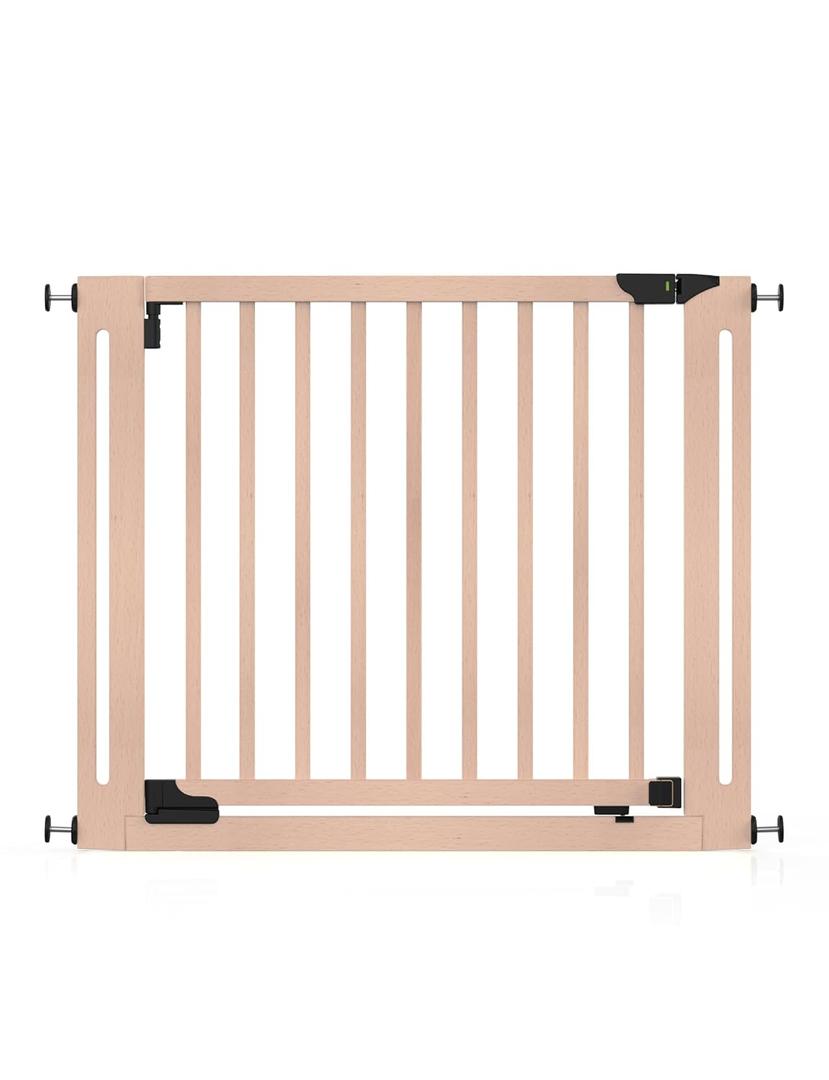 Baby Delight SizeWise Wood Pressure Mounted Safety Gate 37.4"-41.34" | Extra-Wide Passage | Auto-Close Two-Way Opening | Easy Installation | PEFC Certified Beech Wood (28.7" Passage)