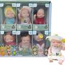 2 x Mini Rebirth Decorative Ornaments, 6pcs Gift Box Miniature Decorative Ornaments Outfit