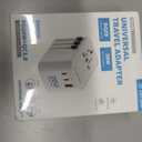 Universal Travel Adapter, International Travel Plug Adapter with 2 USB-C(PD 20W) 1 USB-A Ports, All in One Portable Adaptor, for USA, UK, EU, AU 224+ Countries (White) US
