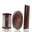 ZP Natural Beard Grooming Kit For Men - European Vintage Style w/ Beard Comb, Beard Brush, Beard Bar - Focusing On Men's Beard Care, Mastering The Beards Of Men All Over The World