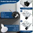 744 Bathroom Exhaust Fan with Light and BR30 LED Bulb, Medium