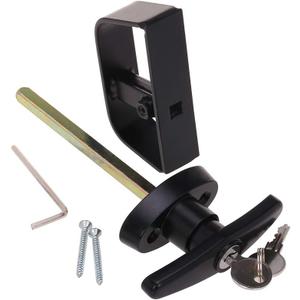 4" T-Handle Shed Door Lock Handle with Lock Keyed Alike Garage t Handle Shed Latch Hardware Locking Handle 4.5" T-Handle Lock with 4 Keys & 1 Allen Wrench 1kit