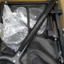 Wagons Carts Foldable, Lightweight Portable Utility Shopping Cart with Wheels, Folding Grocery Wagon Cart for Grocery, Camping, Shopping, Beach, Garden, Sports Black (100L)