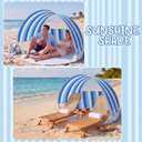 WILLBOND Pop up Beach Tent, Blue Stripe Easy Setup Sun Shelter Beach Shade for Kids & Adults, Portable Lightweight Waterproof Baby Canopy Cabana for Camping Outdoor Family Activities (2 People)