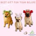 Pet Costume Headbands, 3-Pack Set, Frog Bunny Red Design, Dog Cat Accessories, for Funny Photo, Cute Daily wear, Party Must-Have Items