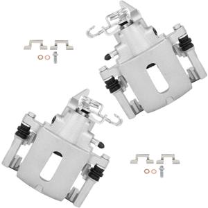 cciyu 18B4926 18B4927 Rear Left & Right Brake Calipers With Bracket For Ford For Mustang 2005-2014