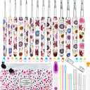 14 Sizes Crochet Hooks Set,2.25mm(B)-10mm(N) Ergonomic Handle Crochet Hook for Arthritic Hands,Long Crochet Needles Set with Case for Beginners and Enthusiasts