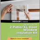 Duck MAX Strength Window Insulation Kit, Fits Patio Doors & Large Windows, Heavy Duty Indoor Shrink Film Insulator, Window Seal Tape Included, 84" x 120", Clear, 2 Pack