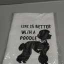 Poodle Gifts Kitchen Towels Set of 2, Poodle Gifts for Women, PoodleDecor Dish Towels Tea Towels for Kitchen, Black PoodleGifts Hand Towels for Bathroom, 16x24 Inches