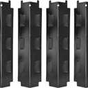 Porcelain Steel Heat Tent, BBQ Heat Plate Shield, Burner Cover, Flame Tamer, Gas Grill Replacement Parts for Charbroil, Brinkmann, Kenmore, Master Forge, 14 5/8 inch x 4 1/4 inch Set of 4 KP734