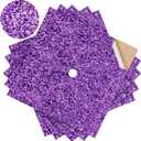 Knitgrip 5 Sheets Leather Glitter Construction Paper for Grad Caps Self Adhesive Grad Cap Topper Cover Decoration for DIY Graduation Hat Topper Scrapbook Craft Supplies, 9.8 x 9.8 Inch(Purple)