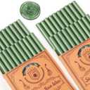 Wasole 40pcs Pine Green Wax Seal Sticks, Glue Gun Wax Sealing Sticks for Wedding Invitations, Letter Envelopes