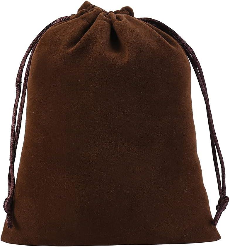 25Pcs Velvet Jewelry Bags With Drawstring Coffee Pouches Gift Bags for Wedding Favors Party Christmas Candy Bags4.8X6.0Inches (1 Count (Pack of 25))