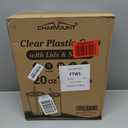 Charmount 100 Sets- 20 oz Clear Plastic Cups with Lids and Straws, Disposable To Go Cups for Cold Drinks, Coffee Bar Accessories, Iced Coffee, Smoothies | with Lids and Straws, Disposable, To Go Cups, for Cold Drinks, Iced Coffee, Milkshakes