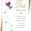 11 x Dad Fathers Day Card, Fathers Day Card Gift for Dad from Daughter Son, Father's Day Card for Daddy, Fathers Day Decorations