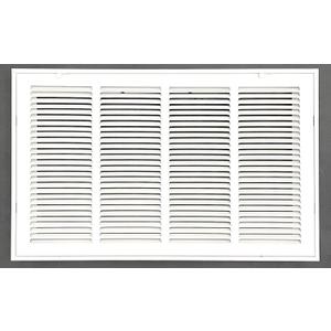 24" W x14 H Stamped face Steel Filter Return Grille White Powder Coating with Frame Overall Outside Dimension 26.6"x16.6" (Fits 24" x 14" Duct Opening)