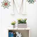 JWZSKZYZ Metal Flower Wall Decor, Modern Iron Floral Wall Art Sculpture Farmhouse Hanging Decoration for Home Living Room, Bathroom, Kitchen, indoor, Patio Porch (1-B)