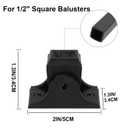Sidasu 10-Pack Iron Baluster Swivel Shoes Black