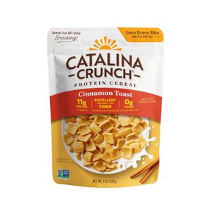 Catalina Crunch Protein Cereal | Sugar Free Breakfast Cereal with 11g of Protein | Gluten Free, Excellent Source of Fiber | Cinnamon Toast - 9 oz. Bag (Pack of 1) (Packaging May Vary) (EXP 05/19/26)