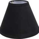 Aspen Creative 58727A Transitional Hardback Empire Shape UNO Construction Lamp Shade in Black, 4" Top x 9" Bottom x 6-1/2" Slant Height, Slip UNO 33mm