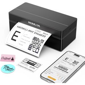Rongta Bluetooth Thermal Shipping Label Printer, Wireless 4x6 Label Printer for Shipping Packages&Small Business, Compatible Windows/Mac/Android/iOS, Support USPS, UPS, Etsy, Shopify, RP425