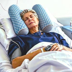Head Stabilizer Pillow - Upright Neck Posture Pillow for Adults Sleeping Anti Wrinkle Inclined for Wedge Wheelchair Bed