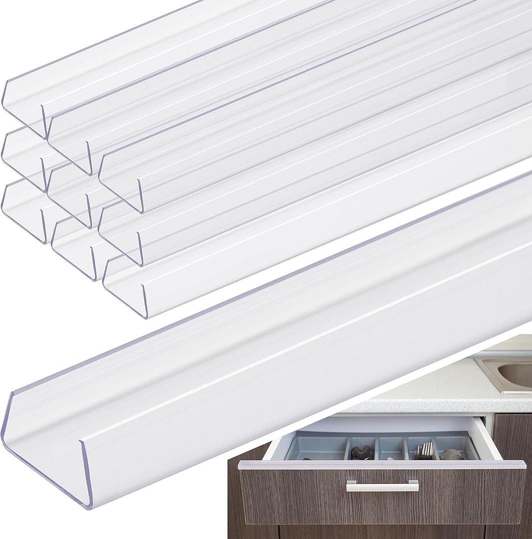 10 Pcs 24" Cabinet Door Protector Edge Guard-3/4 Thick Slip-On Drawer Door Protector in Clear-Shelf Edge Protectors for Kitchen Cabinets to Prevent Wear,Chipping and Discolouration 10 Pcs 24" Cabinet Door Protector Edge Guard-3/4 Thick Slip-On Drawer Door Protector in Clear-Shelf Edge Protectors for Kitchen Cabinets to Prevent Wear,Chipping and Discolouration
