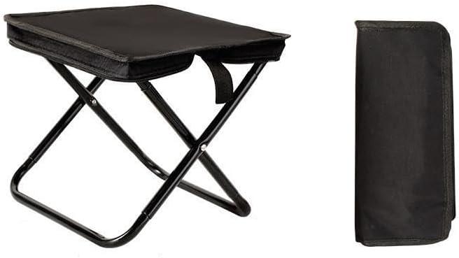 Outdoor Folding Stool Lightweight Foldable Chairs for Outside Waterproof Camping Stool Portable Seating Durable Comfortable Breathable Easy to Carry Perfect for Queuing Hiking and Picnics (Black)