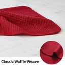 PurpleEssences Dish Cloths and Dish Rags - 6 Pack Waffle Weave Solid Kitchen Dish Wash Cloths, 100% Cotton, 12x12 Inches, Ultra Soft Absorbent Quick Drying - Spring Easter Summer - Red