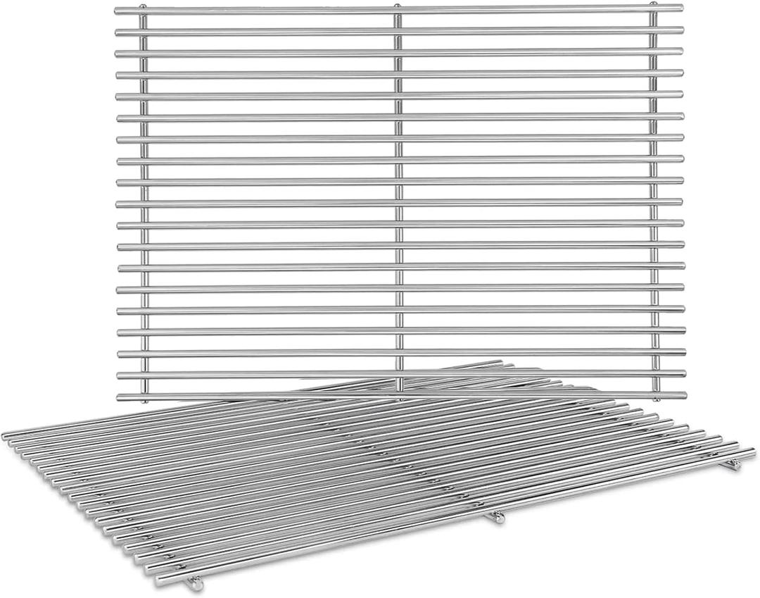 Uniflasy 18.75" Cooking Grate for Weber Genesis II 300 Genesis II LX 300 Series Gas Grills, Genesis ll LX E-340/S-340, Genesis ll S-310, Genesis ll 310/335 304 Stainless Steel Grates for Weber 66095
