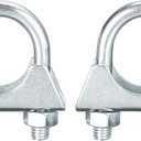 uxcell Muffler U-Bolt Clamps for 25mm(1") Diameter Exhaust Tail Pipe, 2pcs Exhaust U Clamp Saddle Type U-bolt Clamps