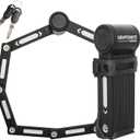 Kryptonite Keeper Mini Folding Bike Lock, Compact Lightweight High Security Anti-Theft Foldable Bicycle Lock with 2 Keys and Mount for E-Bikes Scooter Road Mountain Bikes, 80cm (31.5 in)