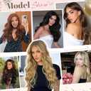 FLIACE Hair Extensions Clip ins, 6 PCS Wavy Extensions, Light Gray&Ash Blonde&Light Brown Thick Hair, Blends Well Hair Extensions (24Inch, 6PCS, Ash Blonde)