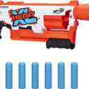 Nerf Mega XL Boom Dozer Blaster, Largest Mega Darts Ever, XL 6-Dart Rotating Drum, 6 Mega XL Whistler Darts, Pump Action