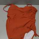 Viottiset Women's Ruched High Cut One Piece Swimsuit Tummy Control Bathing Suit Monokini (Red, L)