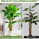 Large Fake Tropical Bananas Trees Tall Artificial Banana Tree Indoor Outdoor Realistic Floor Plant Big Faux Plants for House Home Living Room Office Front Porch Decor, Size: 8ft