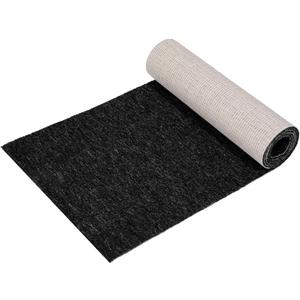 Nuanchu 1 Roll Large Semi Finished Outdoor Mat 16 x 79 Inch Narrow Door Mat Non Slip Boot Rugs Waterproof Carpet Roll for Bathroom Entryway Indoor Outdoor (Classic Black)