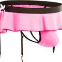Sissy Pouch Panties for Men Crossdressers Men's Lingerie Skirt G-String Thongs Underwear Briefs with Garters (One Size, Jockstraps#pink)