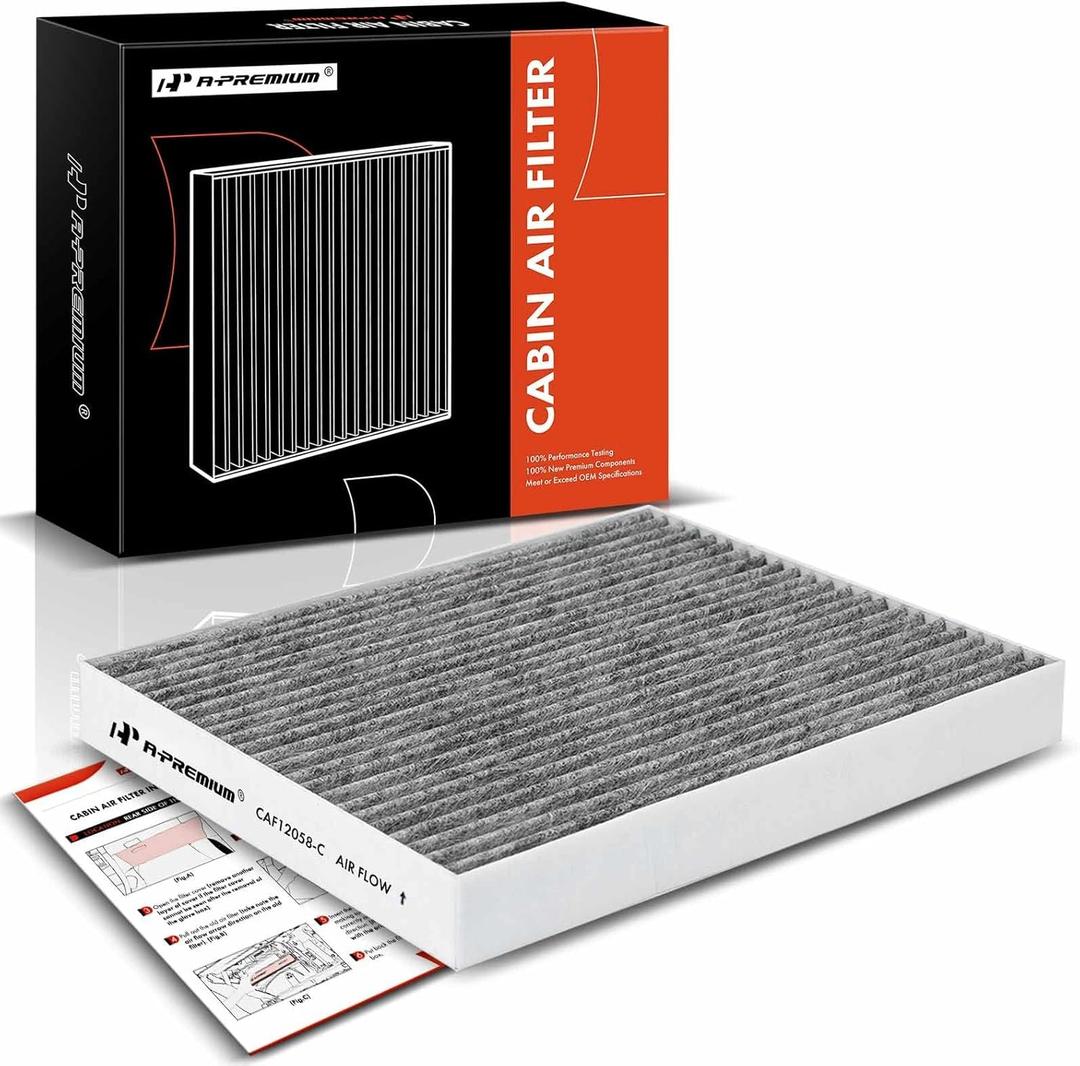 A-Premium Cabin Air Filter with Activated Carbon Compatible with Hyundai Elantra 2017-2020, Accent 2018-2022, Elantra GT 2018-2020 & Kia Forte 2019-2023, Forte5, Rio 2018-2023 - Replace# 97133-F2000
