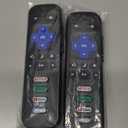 (Pack of 2) Replacement Remote Control Only for Roku TV, Compatible for TCL Roku/Hisense Roku/Onn Roku/Sharp Roku/Element Roku/Westinghouse Roku/Philips Roku Smart TVs (Not for Roku Stick and Box)