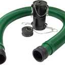 Lippert Waste Master 20' Extension Hose Kit for RV Sewer System, Secure Leak-Resistant Cam Lock, 5'6" Compressed for Storage, Puncture-Resistant, Double Female Adapter - 360784