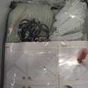 Sage Green Pinch Pleated Sheer Curtains 84 Inches Long for Living Room 2 Panels Set, Rustic Country Thick Linen Blend Light Filtering Window Drapes 40"W x 84"L with Back Tab Bedroom Viral Curtain 7 FT