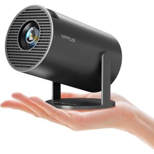 [180Adjustable Stand] Smart Mini Portable Projector with WiFi and Bluetooth, Auto Keystone Upgraded 350ANSI, Android11.0, Ceiling, Outdoor Use, Compatible with TV Stick Smartphone/HDMI/USB(Grey